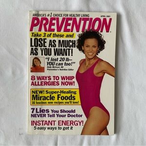 Prevention Vintage “We Help People Enjoy Healthier Life” April 2001 Magazine